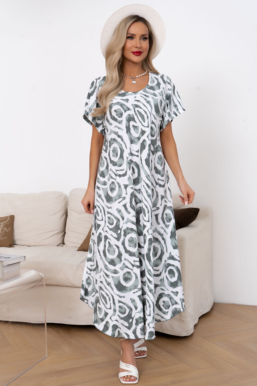 Платье Магия лета (полынь/белый) Р11-867/36 Nikol