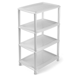 Этажерка универсальная "Джета" 4 полки (светло-серая)