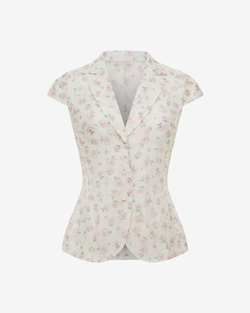 Блуза из органзы в мелкий цветочек