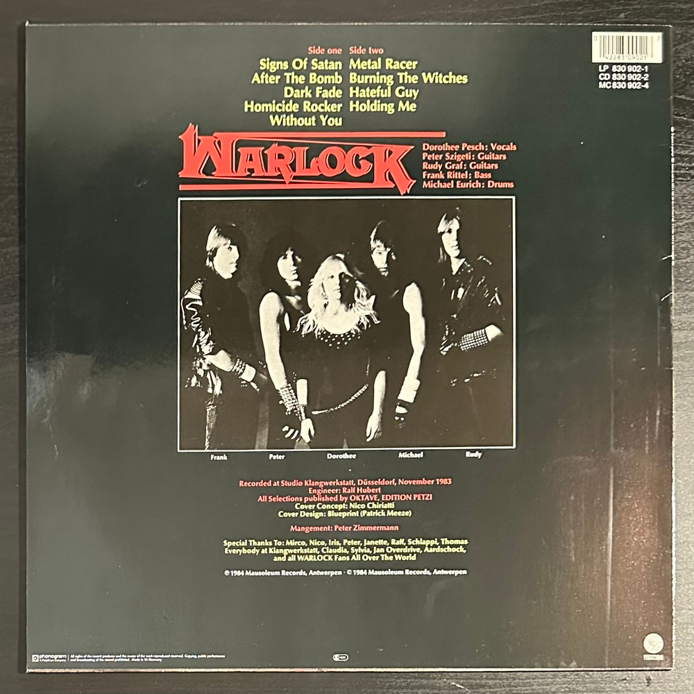 Warlock - Burning The Witches (Германия 1983г.)