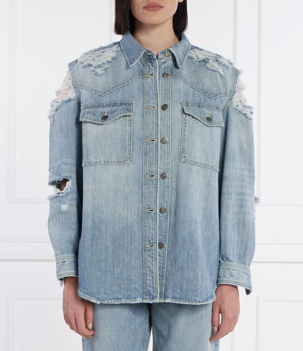 Джинсовая рубашка DONDUP - made in Italy - голубой(DJ621 DF0263D HO4)