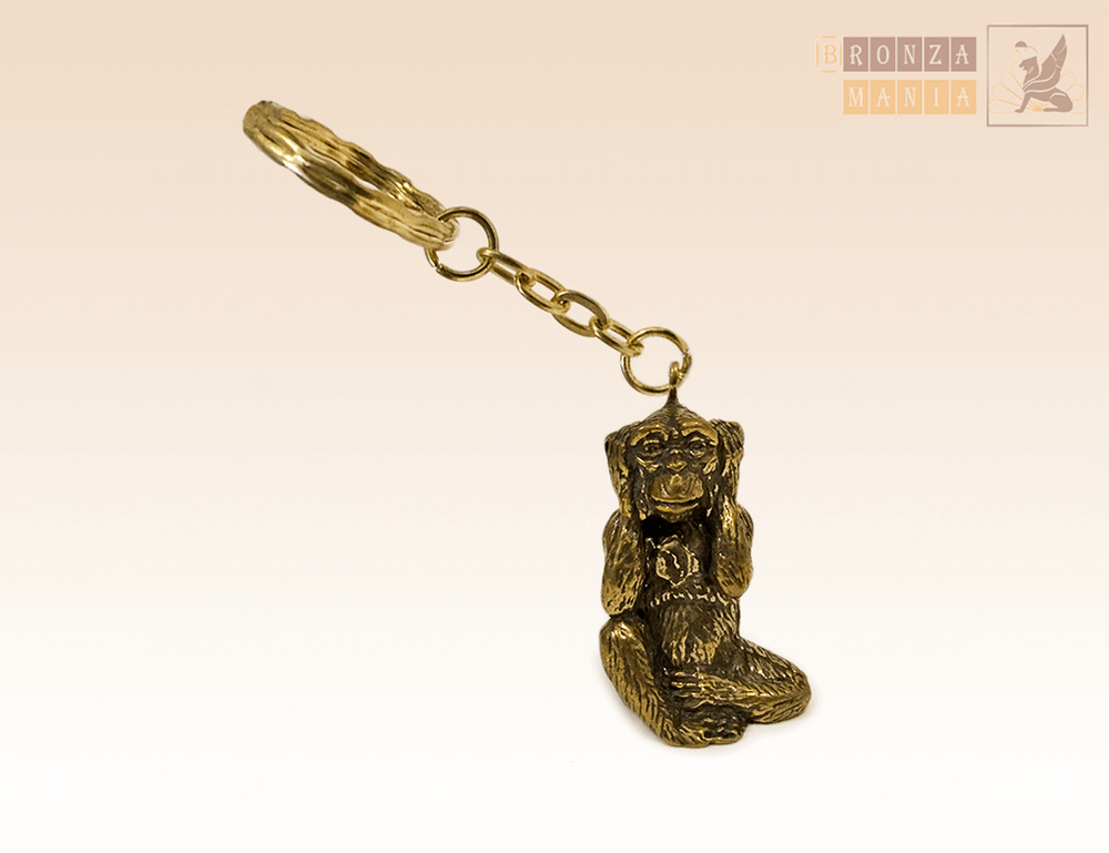 брелок Обезьяна - Не слышу