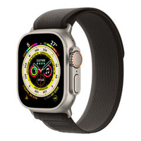 Apple Watch Ultra, 49 мм, GPS + Cellular, корпус из титана, ремешок Trail черного/серого цвета  (MQEP3/MQFX3)