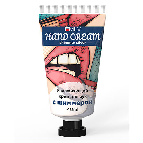 MILV Крем для рук увлажняющий с шиммером "Клубника", 40 мл