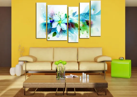 Модульная картина "Цветочный взрыв"