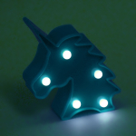 Светильник «Disko-Единорог» 13*11,5см на батарейках, 5 LED ламп, цвет голубой