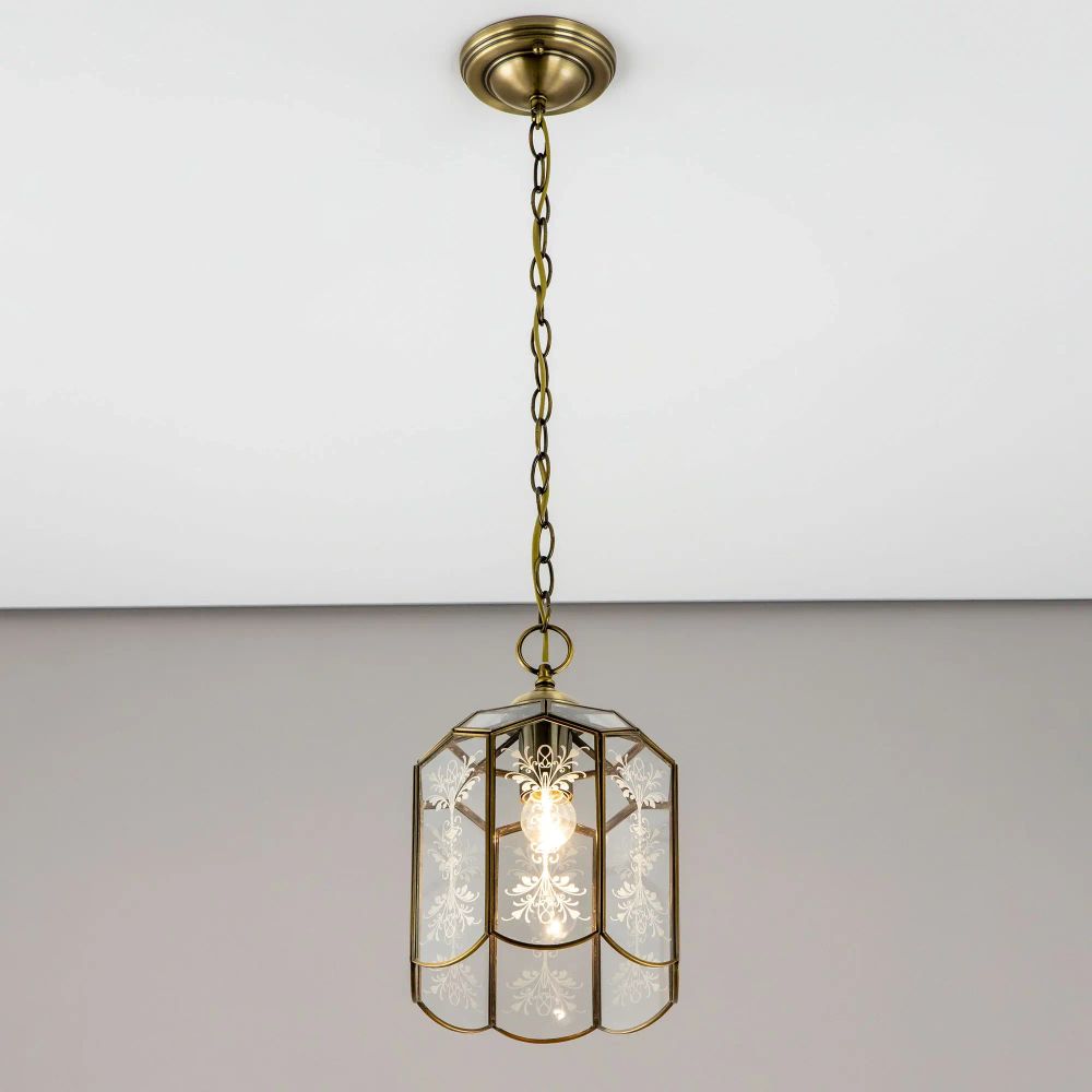 Citilux Витра-2 CL442210 Подвесной светильник витражный Бронза