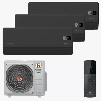 Мульти сплит система Royal Clima на 3 комнаты (20+20+20 кв.м) серия VENTURO NERO