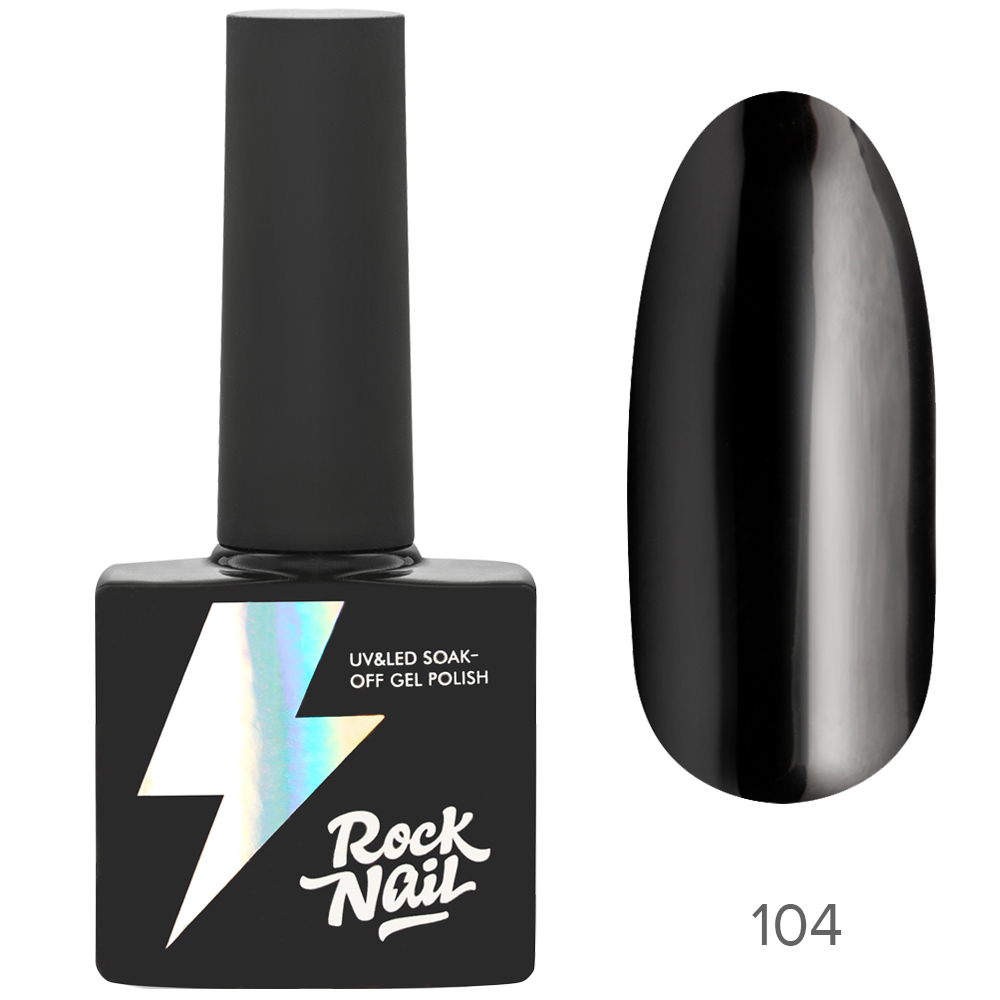 Гель-лак RockNail Basic 104 Dark Of Night, 10мл.