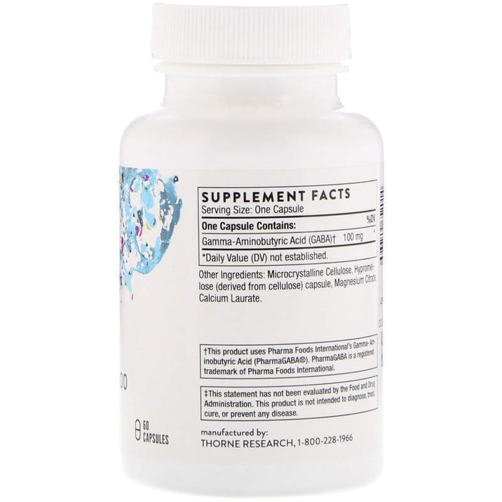 Thorne PharmaGABA-100, 60 caps.