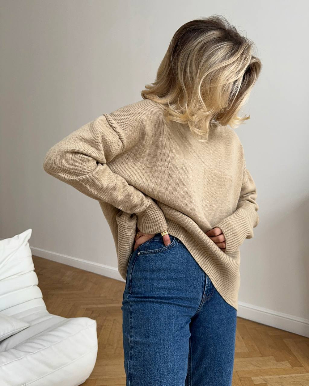 Джемпер шерстяной с горлом