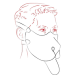 Черная неопреновая маска Дог (Цвет: черный)