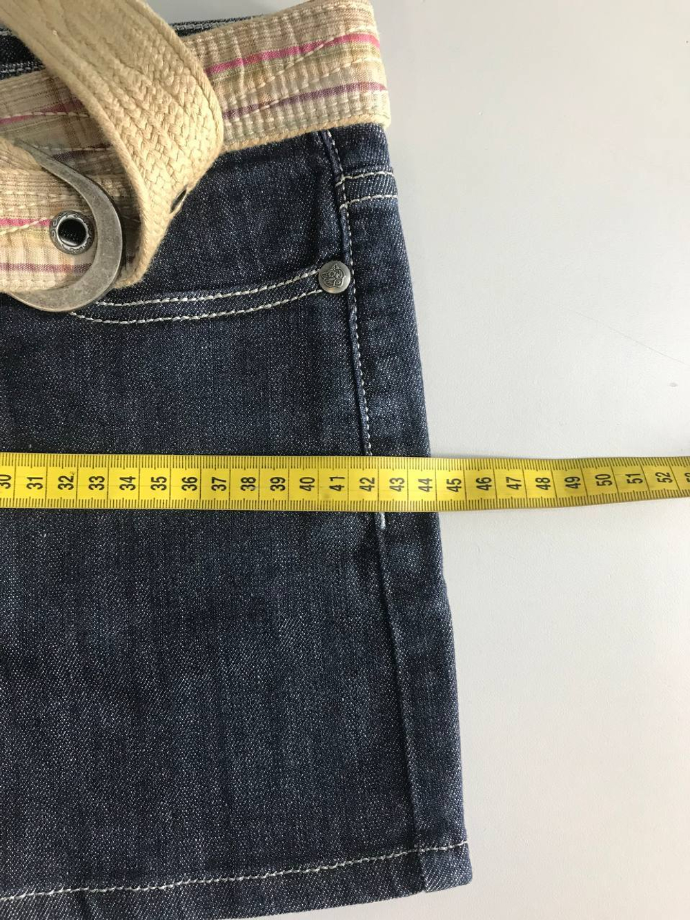 Юбка джинсовая короткая, маркировка М, визуально 46 размер
