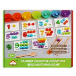 Развивающая игрушка деревянная Шарики сложение и вычитание, коробка C-41820