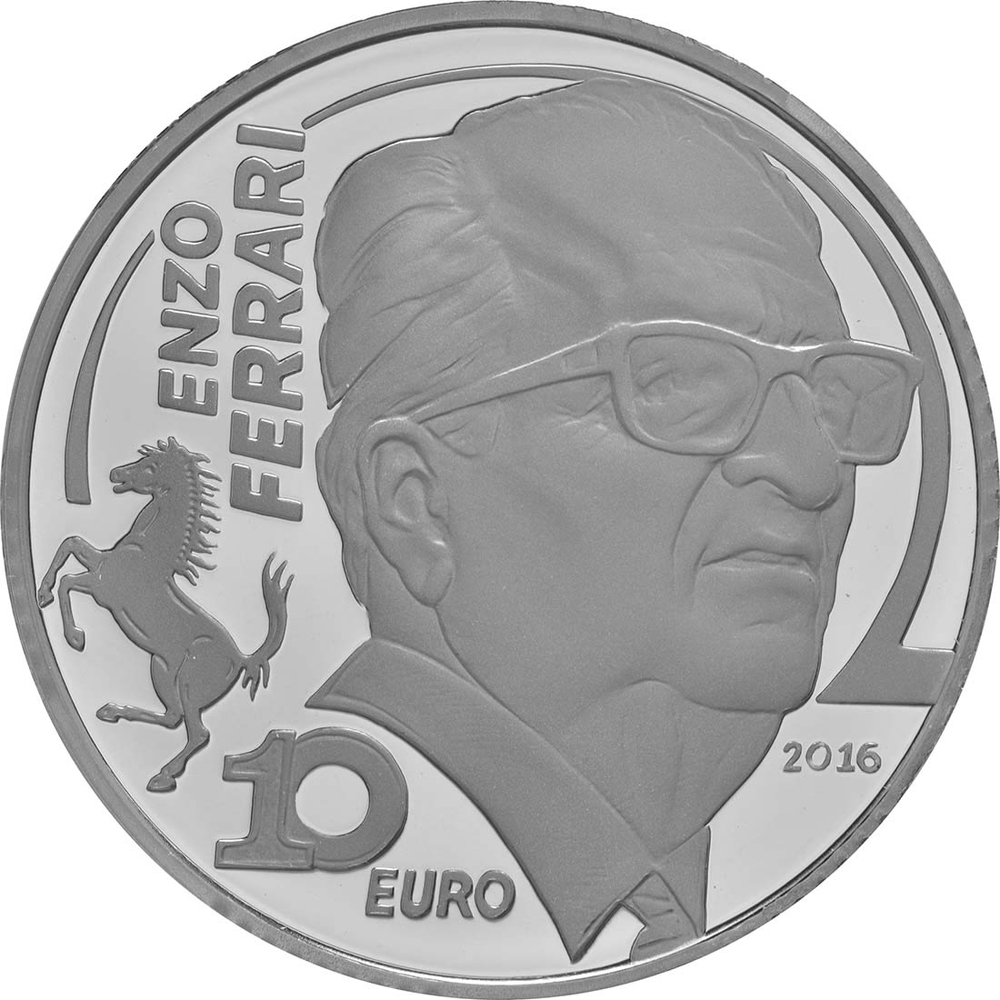 ИТАЛИЯ, 2016, 10 ЕВРО [СЕРЕБРО] [ENZO FERRARI]