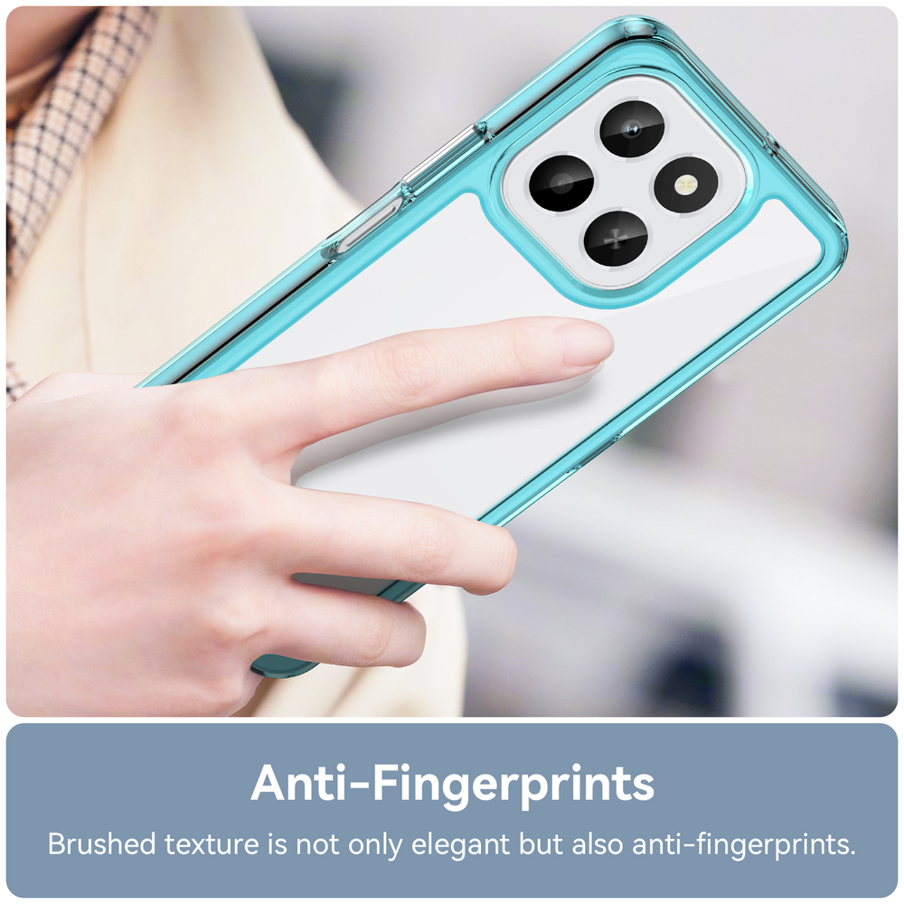 Противоударный чехол для Honor X6C, усиленные защитные рамки бирюзового цвета