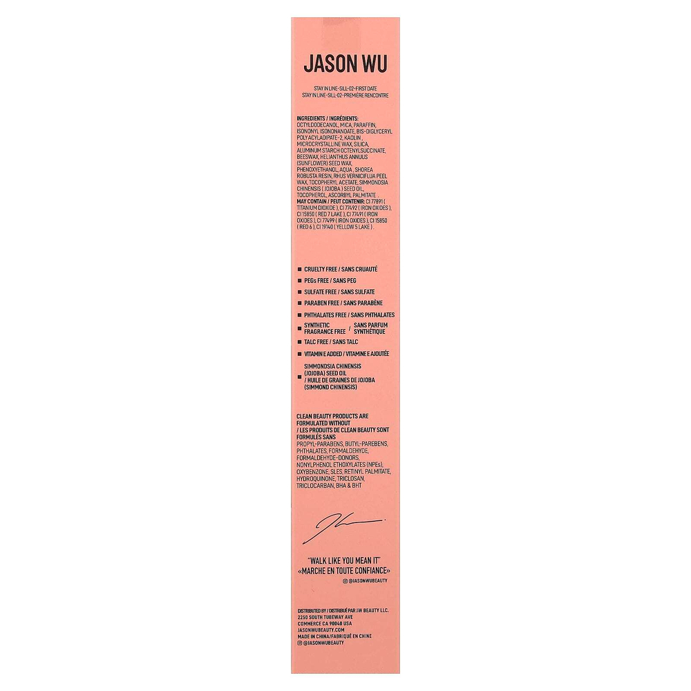 Jason Wu, Stay In Line®, подводка для губ, оттенок 02 First Date, 1,8 г (0,06 унции)