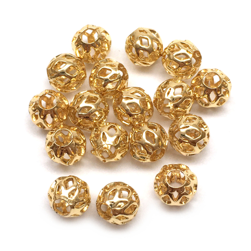 Бусины "Ромб" 6 мм, позолота