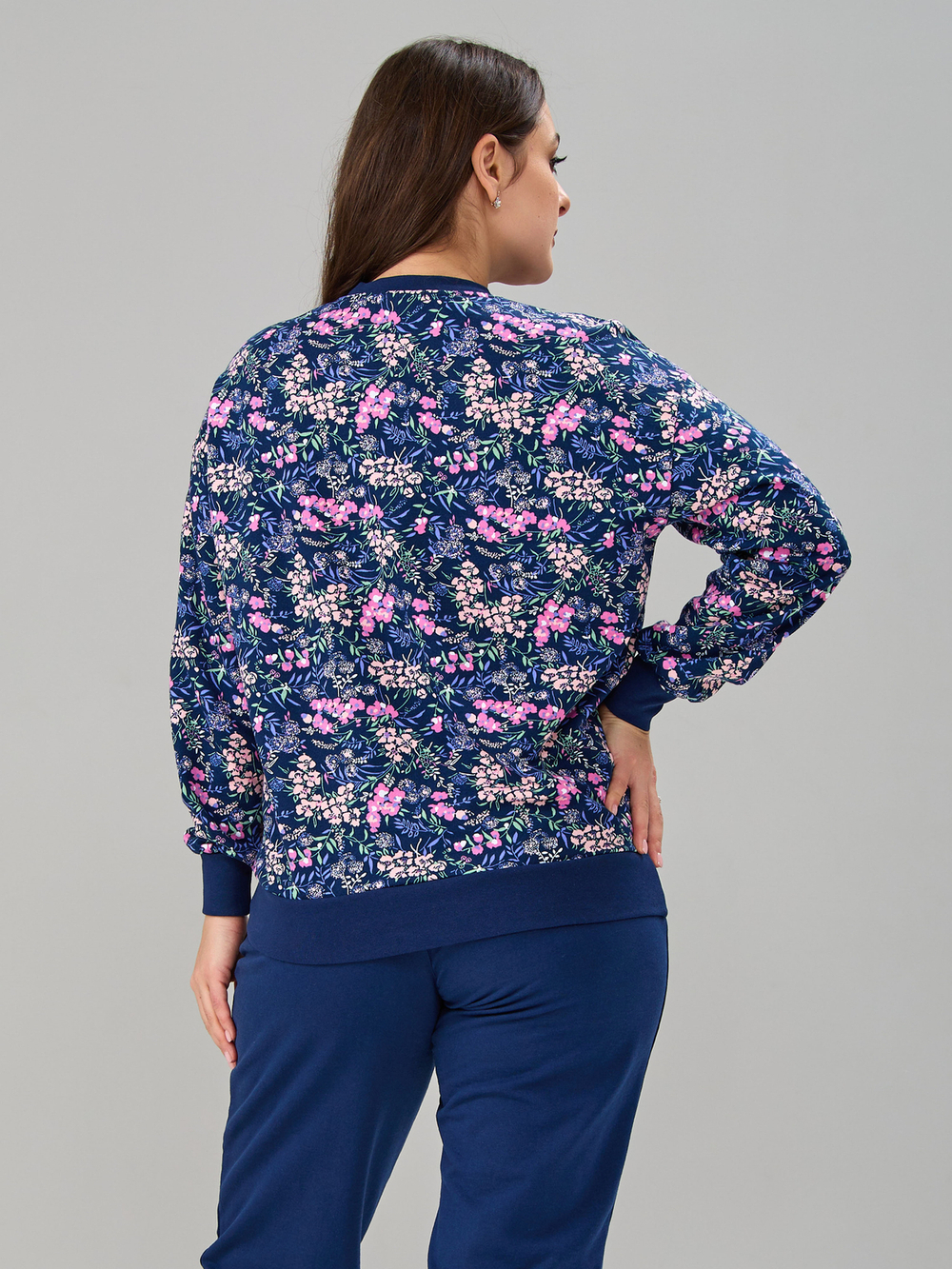 Толстовка К-90/индиго-душистыйгорошек