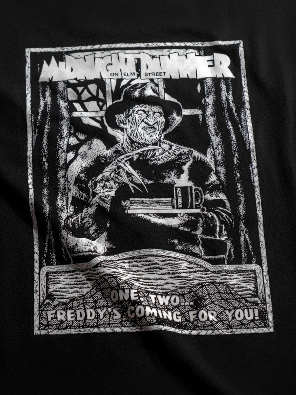 Купить Футболка Hardlunch оверсайз Freddy черная Футболка Hardlunch оверсайз Freddy черная