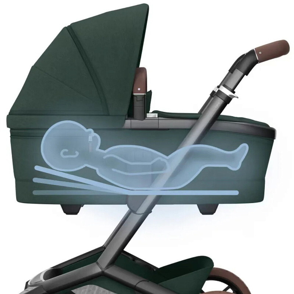 Детская коляска Maxi-Cosi Fame 3 в 1 с автокреслом CabrioFix Select grey Twillic Green/зеленый