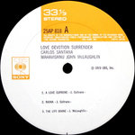 Carlos Santana & Mahavishnu John McLaughlin / Love Devotion Surrender (LP)