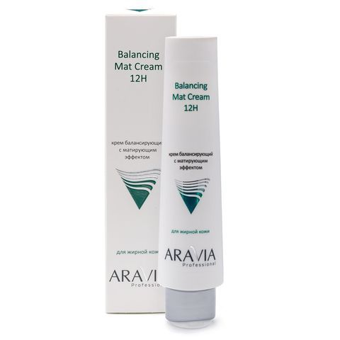 Крем для лица балансирующий с матирующим эффектом Balancing Mat Cream 12H, 100 мл, ARAVIA Professional