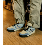 Asics Гель Fuse Текстиль Синтетическая Кожа Низкий Верх Повседневная Обувь Унисекс Хаки Синий