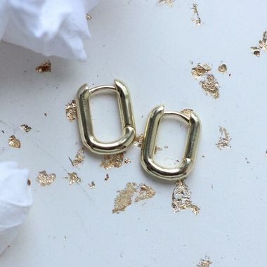 Швензы Конго,  прямоугольные 16*12 мм, позолота Ш262