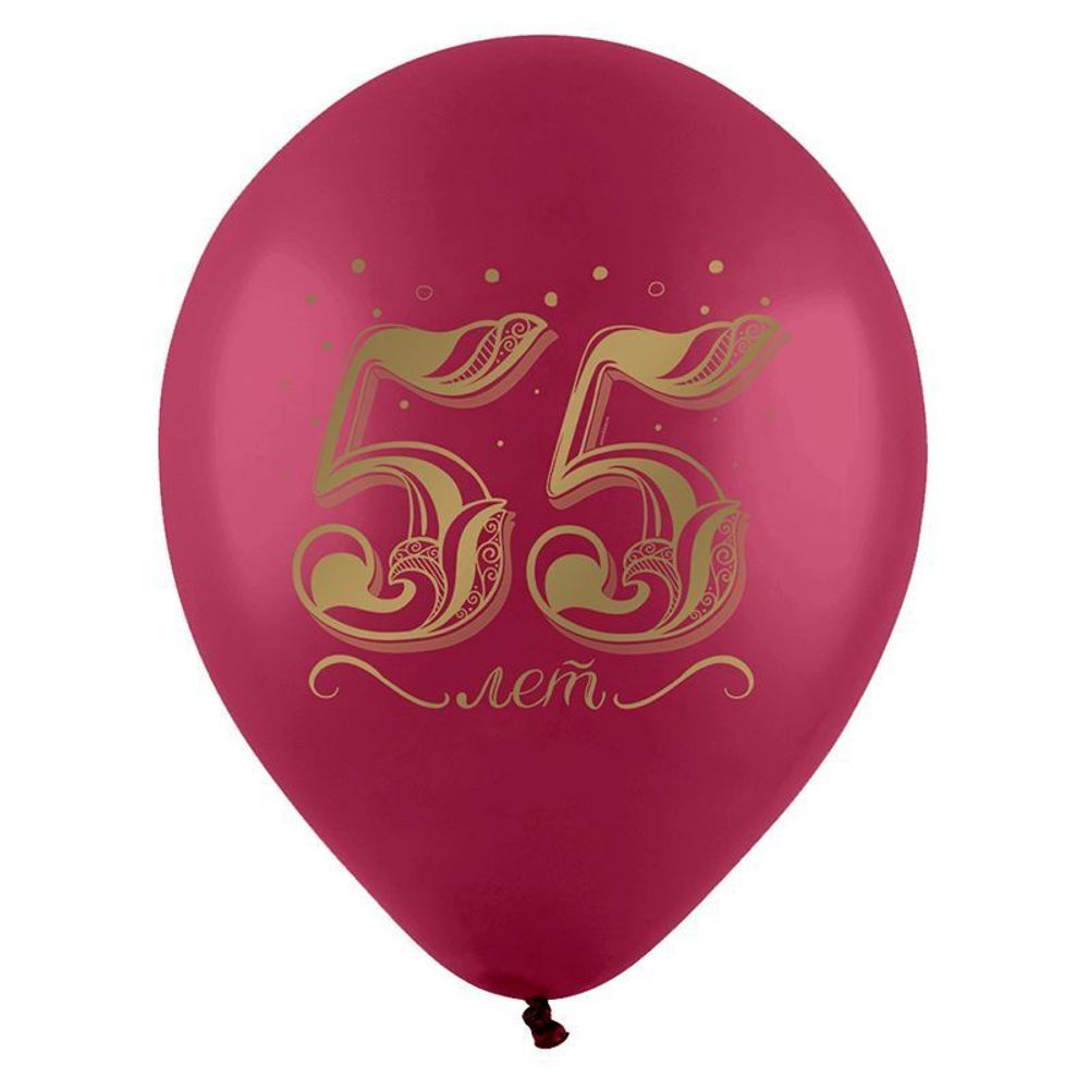 Шар (12"/30 см) Золотые цифры (Юбилейные), Ассорти Пастель 2 ст. 25 шт.