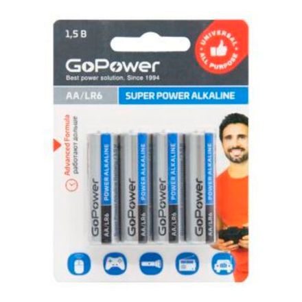 Батарейки GoPower LR6-BL4 (1/12/144)