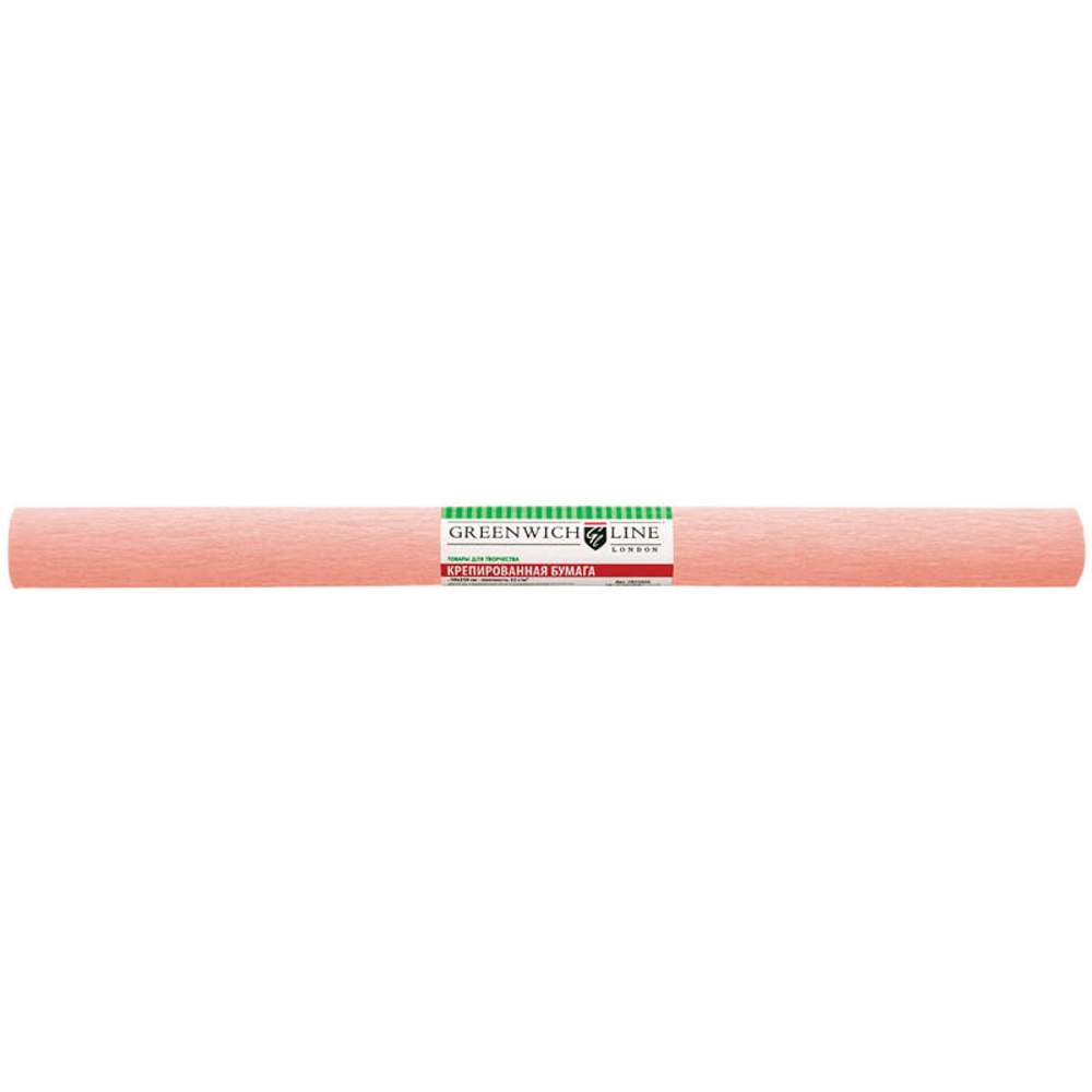 Бумага крепированная Greenwich Line, 50*250см, 32г/м2, персиковая, в рулоне