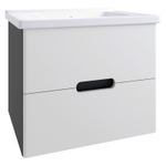 AVK2. Тумба напольная, 2 Ящика, 800, коллекция (Аруна, Cersanit Como, Серый Графит, Белый матовый)