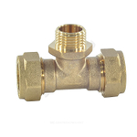 Тройник латунь 15Aх1/2"х15 обжим/НР STAHLMANN STML1501/215BEF
