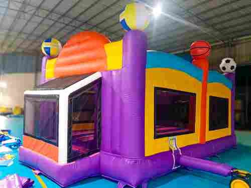 Коммерческий надувной батут «Веселый баскетбол», 8x4x3.5 м