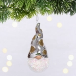 Елочная игрушка «Новогодний лесовичок» 5,5*6*12,5 см, серебро