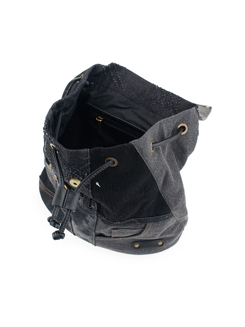 25035/19 Рюкзак жен., иск.кожа + текстиль