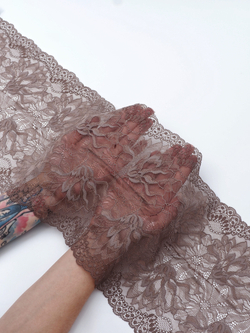 Эластичное кружево для белья цвет перец ширина 23 см
