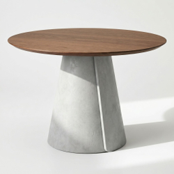 Обеденный стол ROLL CONCRETE walnut