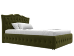 Кровать интерьерная Герда 140, Зеленый, Микровельвет, 28178