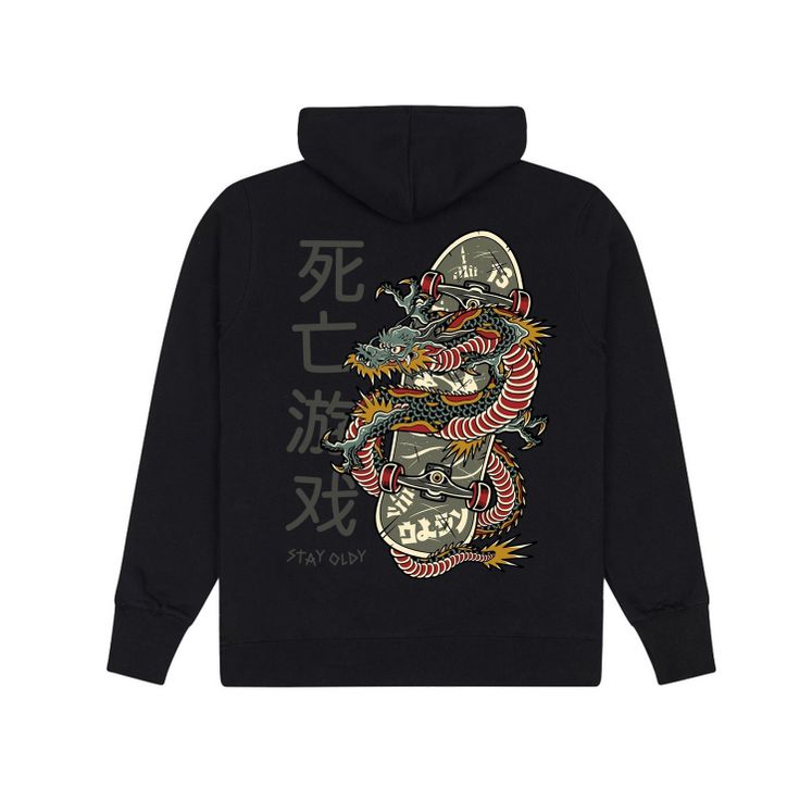 Худи OLDY Dragon, черный