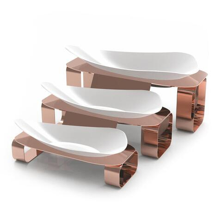 Подставка фуршетная стойка 34,9*17,2*19,3 см Copper металл + салатник меламин P.L.--Hotelware