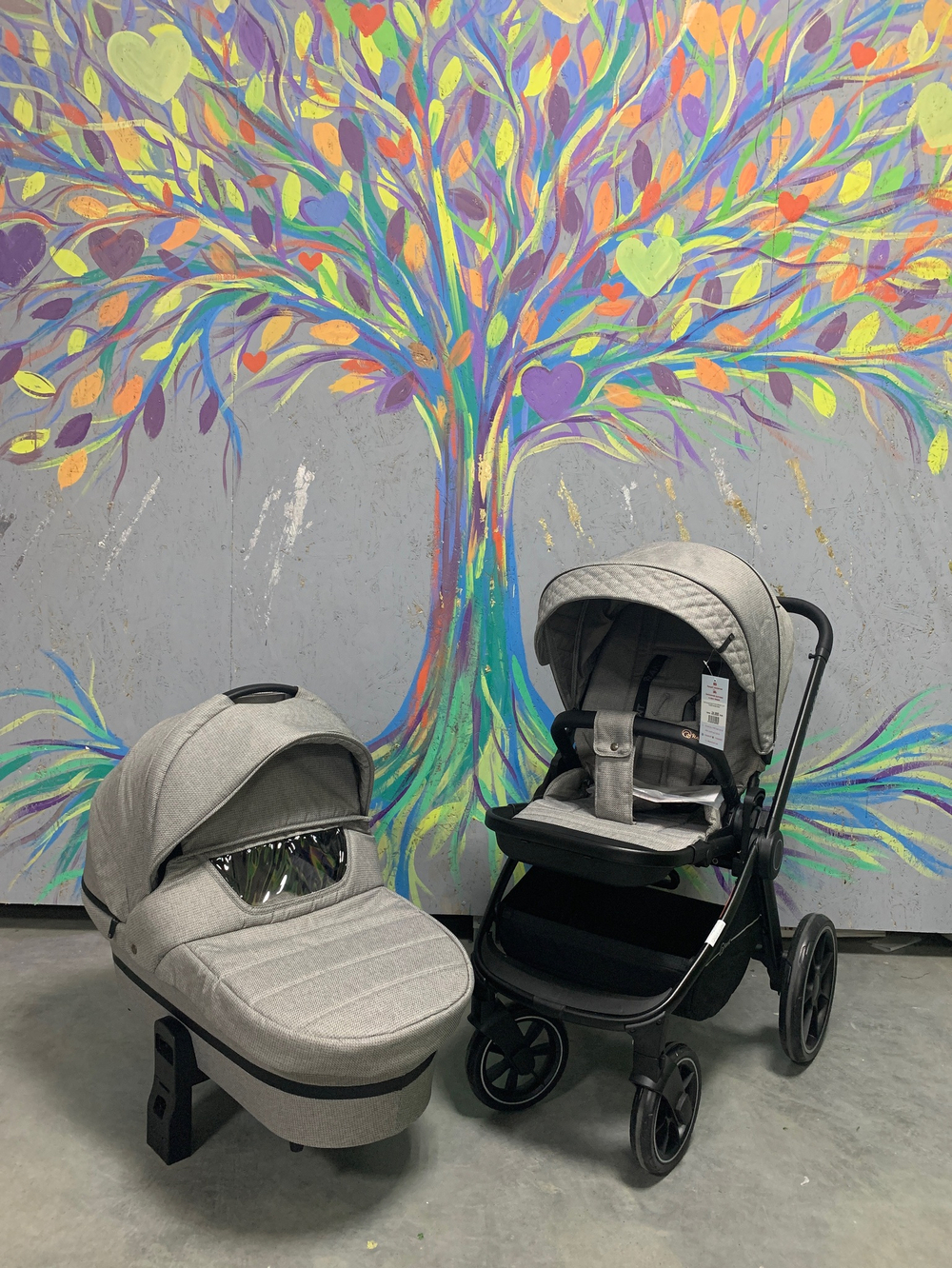 Коляска детская "FLEX GRAND" (2в1) RA065 Mineral Silver