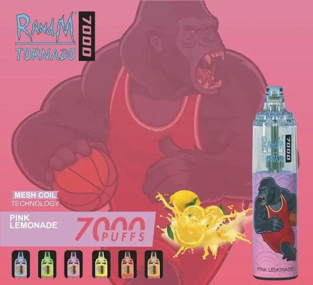 RandM Tornado 7000 - Pink Lemonade (5% nic)