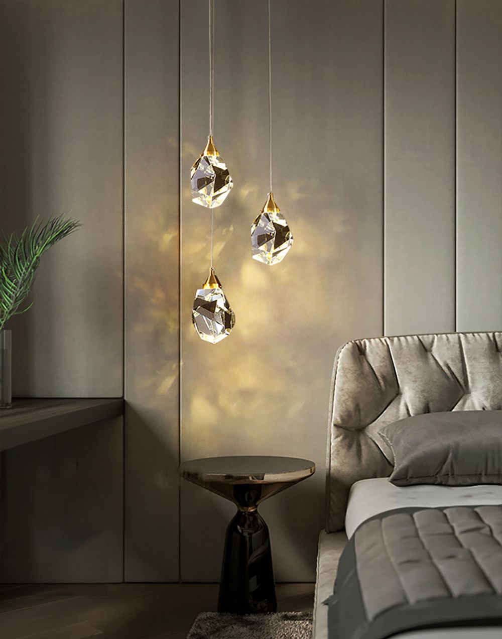 Подвесной светильник Crystal rock 3 gold