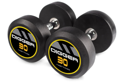 Комплект обрезиненных гантелей 5 пар от 27,5 до 37,5 кг HD51D2A-27,5-37,5