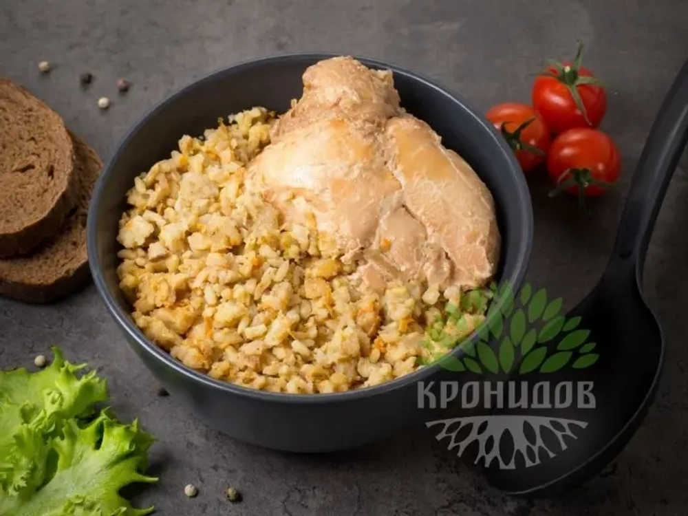 Цыпленок с рисом и овощным соусом Кронидов