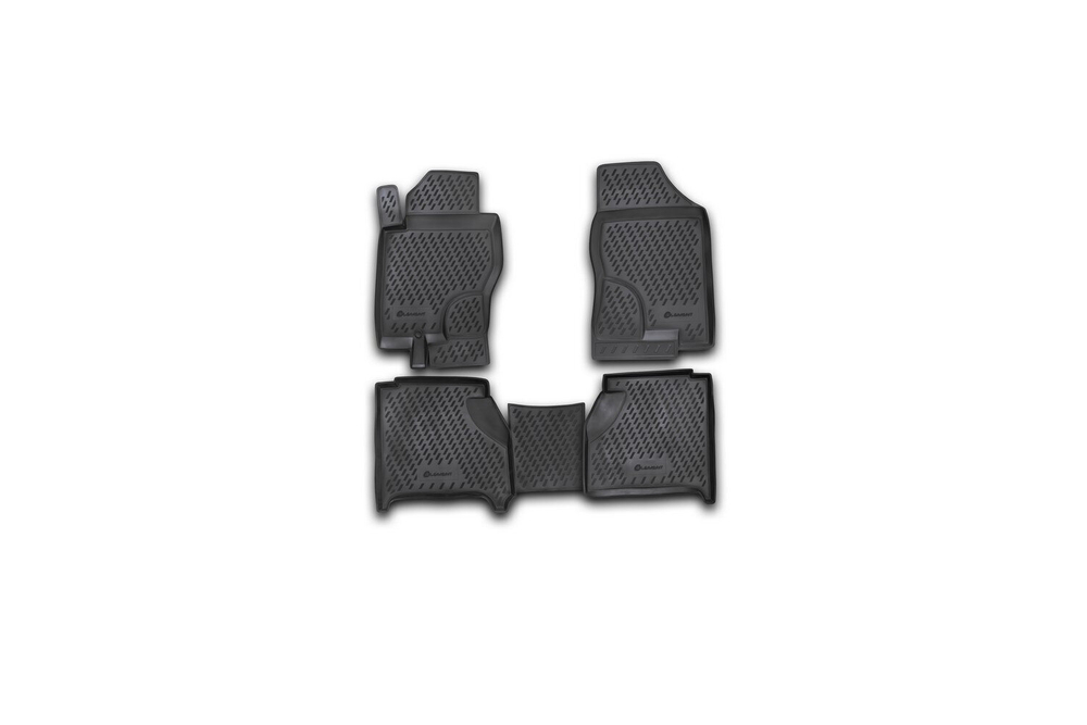 Коврики Standard, в салон NISSAN Navara АКПП 2005- , 4 шт. (полиуретан, чёрные) Element.CARNIS00007