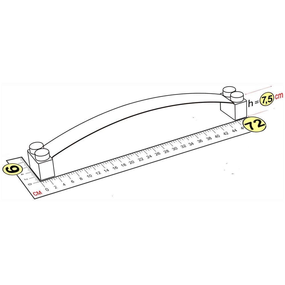Панель прозрачная 72x9x7,5 см для конструктора 7,5"