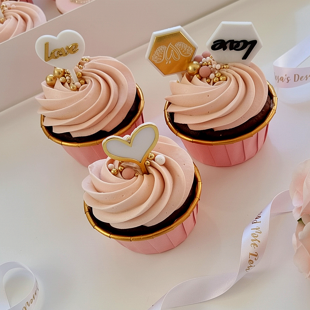 Набор акриловых топперов "Любовь" Выбери цвет! 4 шт.